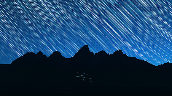 Star Trails over Grand Tetons