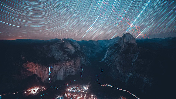 Star Trails over Yosemite