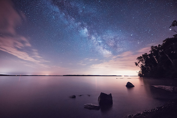 Milky Way over Lake