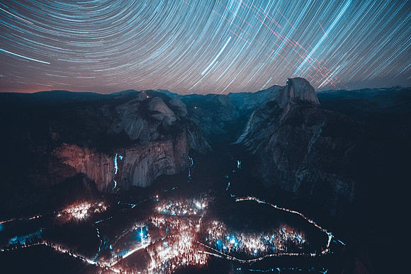 Star Trails over Yosemite