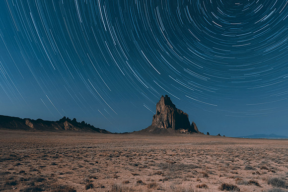 Star Trails - Shiprock